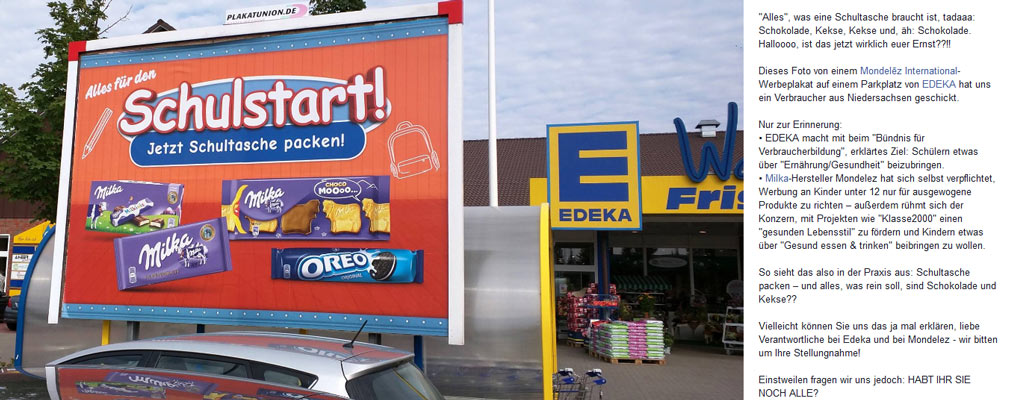 Milka Schulstart Plakatwerbung