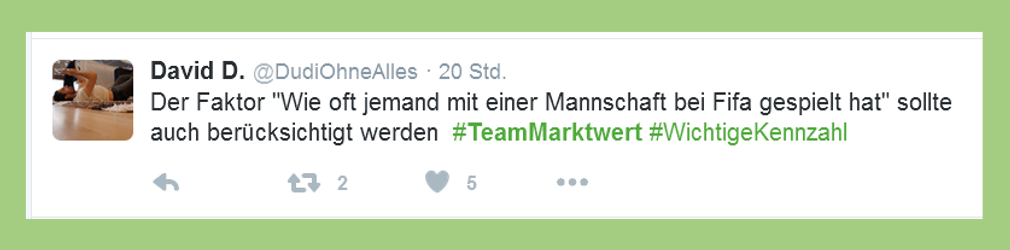 Fußball-Bundesliga: Statement zu "Team Marktwert" - DudiOhneAlles 