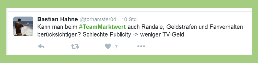 Fußball-Bundesliga: Statement zu "Team Marktwert" - torhamster04