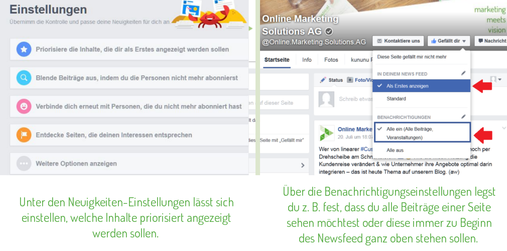 OMSAG-Blog: Individuelle Facebook-Seiteneinstellungen