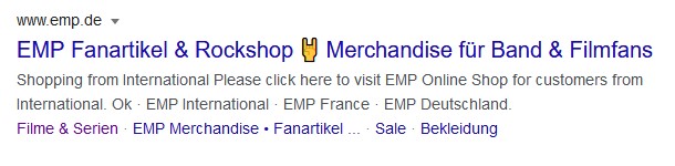 Beispiel Screenshot Google Ads emp.de